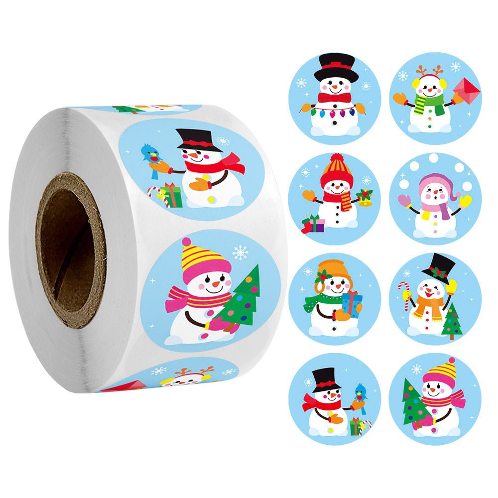 Christmas decoration snowman sticker labels | office | Introducing our exquisite Christmas Holiday Decoration Gift Series Sticker Labels, the perfect addit